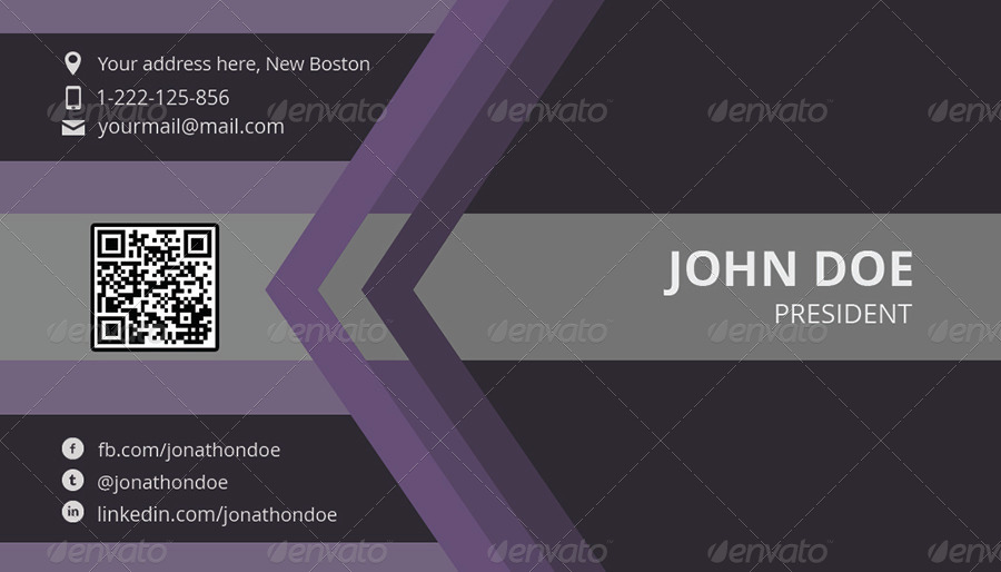 Professional Business Card With MS Word Doc, Print Templates GraphicRiver